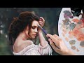 REALISTIC OIL PAINTING PORTRAIT :: sfumato / multiple layers technique demo by Isabelle Richard