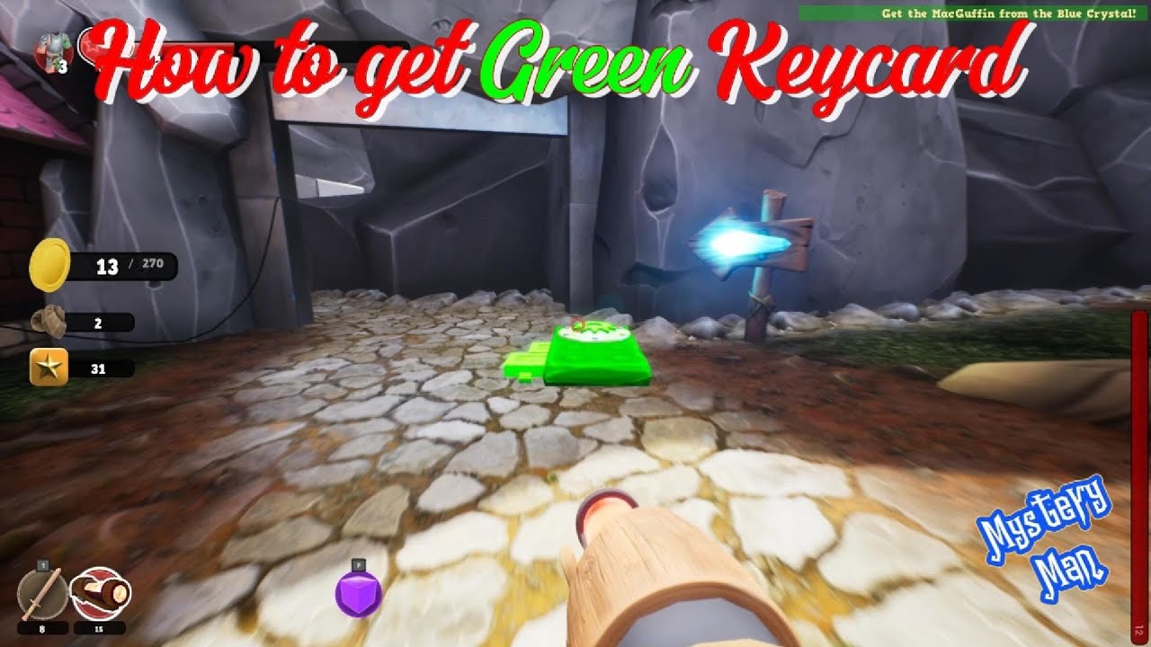 Supraland Guide How to get green keycard | Get the Macguffin from blue