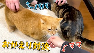 パパvsママどっちに行くの久々のおかえり対決の結果がまさかの…