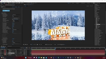 បង្កើត ព្រិលធ្លាក់ និងអក្សរ 3D ក្នុងកម្មវិធី After Effect