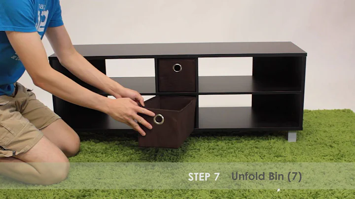 How to Assemble Furinno 10001 TV Entertainment Center w/2 Bins Drawers