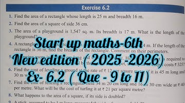 Viva education start up mathematics class 6 ex 6.2| start up maths class -6th ex6.2 | area perimeter