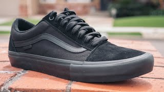 vans old skool pro shoes blackout