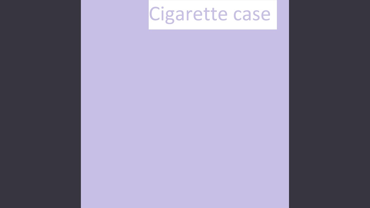 Watch Cigarette Case on YouTube Watch Cigarette Case on YouTube
