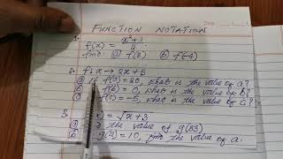 IGCSE: Function notation.