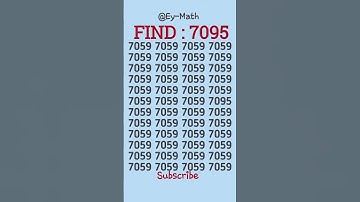 Test Your Observation Skills With This 7095 IQ Puzzle! #iq #iqtest #gk #fypシ゚viral #shorts #trending