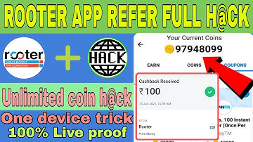 Rooter app coin h@ck | Rooter unlimited coin trick | Rooter unlimited refer trick | Rahultricks