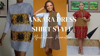 African Print Shirt Dress Styles for Stylish Ladies #ankarastyles #africanfashion