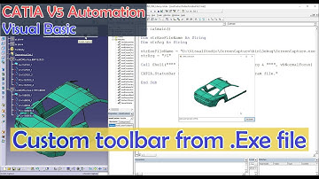CATIA V5 Automation Visual Basic Custom toolbar from Exe file