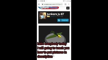 How to add pictures to description in simpleplanes