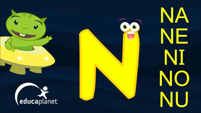 APRENDER SONIDO LETRA N Y SÍLABAS NA NE NI NO NU Aprender a leer con Grin  lectoescritura - YouTube