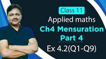 Exercise 4.2(Q1-Q9) || Lecture 4 | Mensuration Ch-4 | Class 11 Applied Mathematics | Gaur Classes