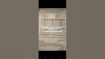 graduation exam routine muzaffarpur university #bsc #brabu