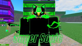 SUPER SONIC SHOWCASE + COMBO | ELEMENTAL POWERS TYCOON