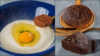 1 EGG CHOCOLATE SEMOLINA CAKE | SUJI CAKE RECIPE | WITHOUT OVEN | SEMOLINA CAKE IN FRY PAN | NOven