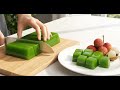 ASMR Cutting Vietnamese Dessert Jelly | Banana Green Edition