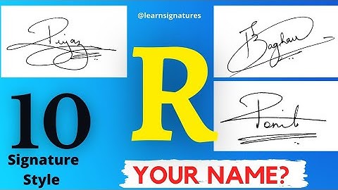R SIGNATURE | R Signature Style | R Signature Style Tutorial | How to write signature | My name sign