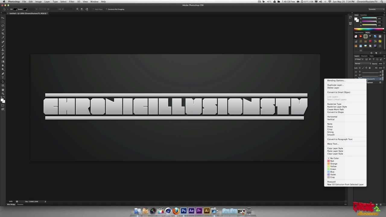 CS6 Tutorial Copying Layer Style by ChronicIllusionsTV YouTube