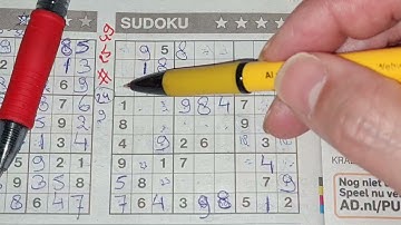 (#2549) Monday. Four Stars Sudoku puzzle. Bonus Extra edition. 03-29-2021 Extra part 2 of 4