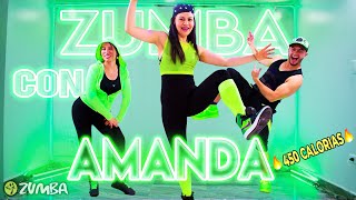 Clase de ZUMBA Fitness INTENSA 🔥Quema hasta 500 calorias con AMANDA 🔥 Dance Workout ⭐ ZUMBA EN CASA