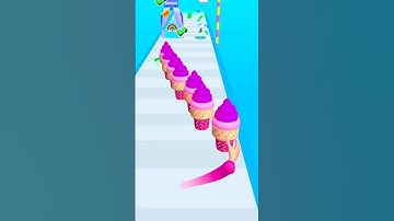 ice cream stack Game Funny 🤣 moment Hard level 99 ⭐