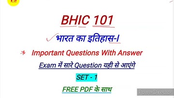 BHIC 101 Important Questions With Answer | BHIC 101 Sample Paper | BHIC 101 Previous year Questions