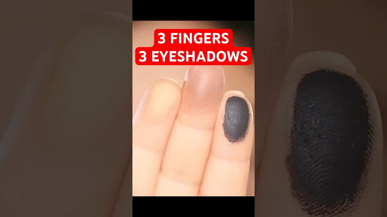 Всего 3 пальца и 3 оттенка теней для век. Лайфхак по макияжу!