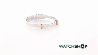D For Diamond Childrens Sterling Silver Scallop Baby Bangle (B5003)
