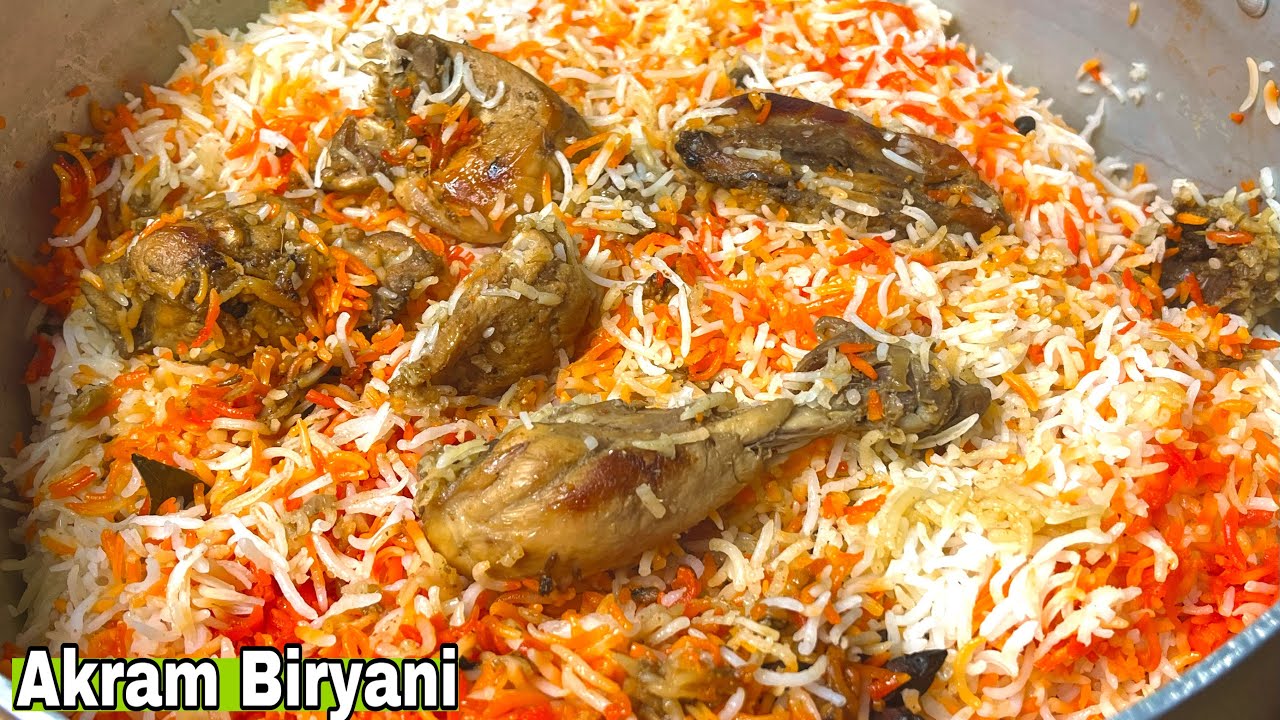 Lucknow famous restaurant Akram chicken biryani ️How to make Akram ...