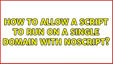 How to allow a script to run on a single domain with NoScript?