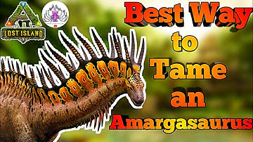 Quick Way to Tame an Amargasaurus! #ark Lost Island