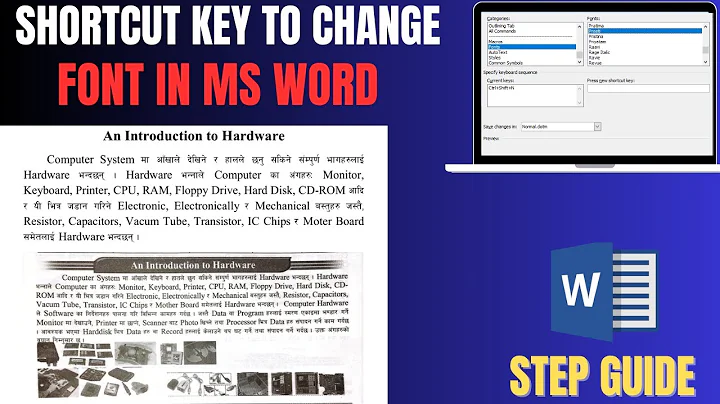 Shortcut keys to change fonts in MS Word || How to Change font from Keyboard in MS Word