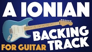 Video thumbnail of "A Ionian (Major) Backing Track"