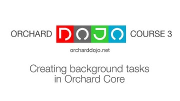 Creating background tasks in Orchard Core - Dojo Course 3 (38)