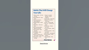 Life Changing Habits📈 Small habits make big differences.#habits,#smallhabitsbigresults.#selfcare.