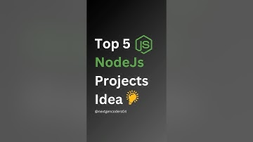 Top 5 NodeJs Project Ideas for Beginners & Advanced Developer | Nextgen Coders #nodejs #developer