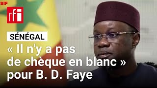 Sénégal : Ousmane Sonko n'exclut pas de censurer le gouvernement • RFI