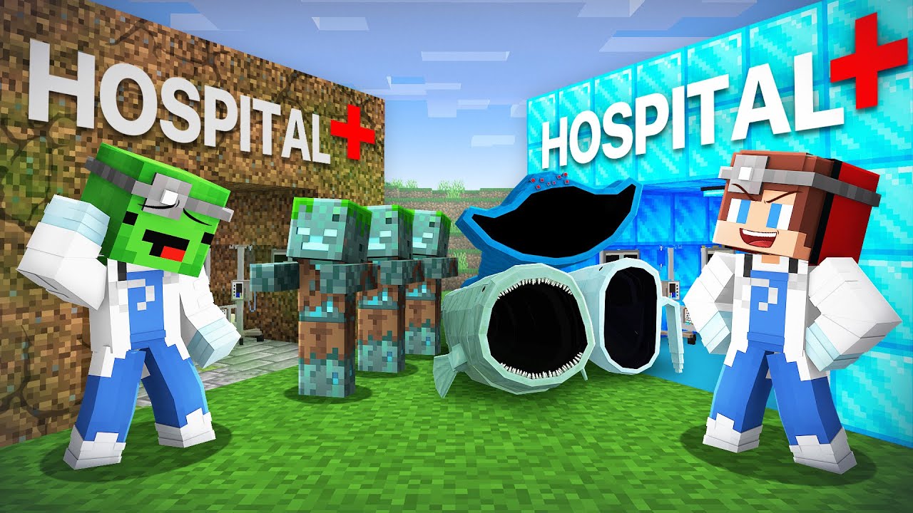 Mikey POOR vs JJ RICH Sea Mob Hospital Battle in Minecraft (Maizen)