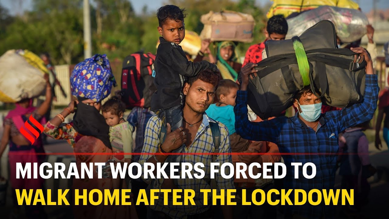 Migrant workers desert Delhi after the lockdown - YouTube