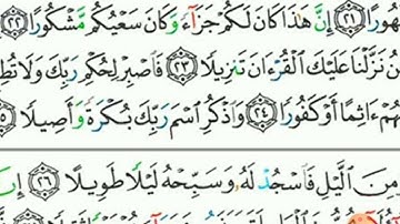 مقرر الصف الثاني الابتدائي الازهري القران الكريم (سورة الإنسان) من ايه( ٢١)حتي ايه (٣١)