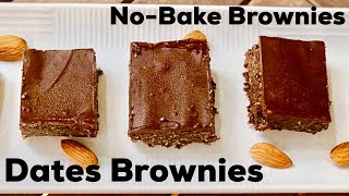 DATES BROWNIES | Healthy Brownies | No- Bake Brownies | Flavourful Food By Priya