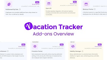 Vacation Tracker Add-ons Overview