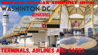 DEPARTURE FROM WASHINGTON DC, RONALD REAGAN NATIONAL AIRPORT (DCA) TERMINALS 1& 2, AIRLINES, GATES screenshot 2