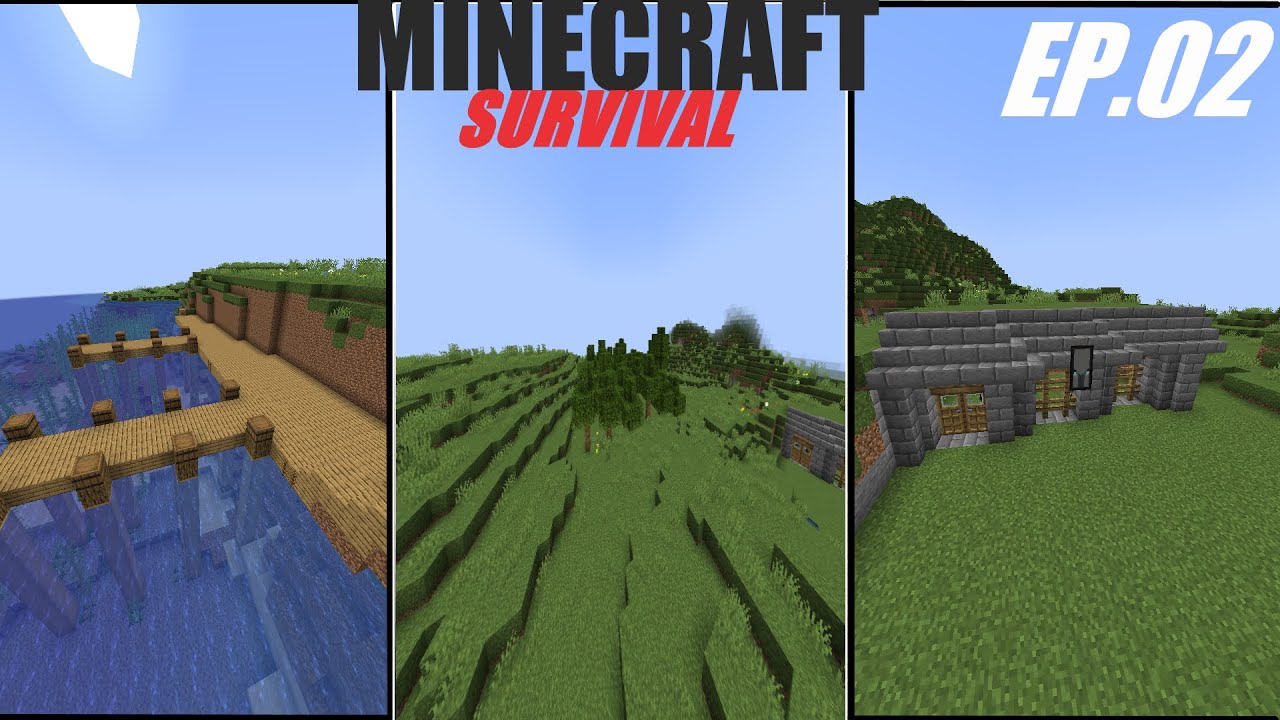 Minecraft survival ep 2!Ferma de copaci!ferma de vaci!si ceva de barci ...