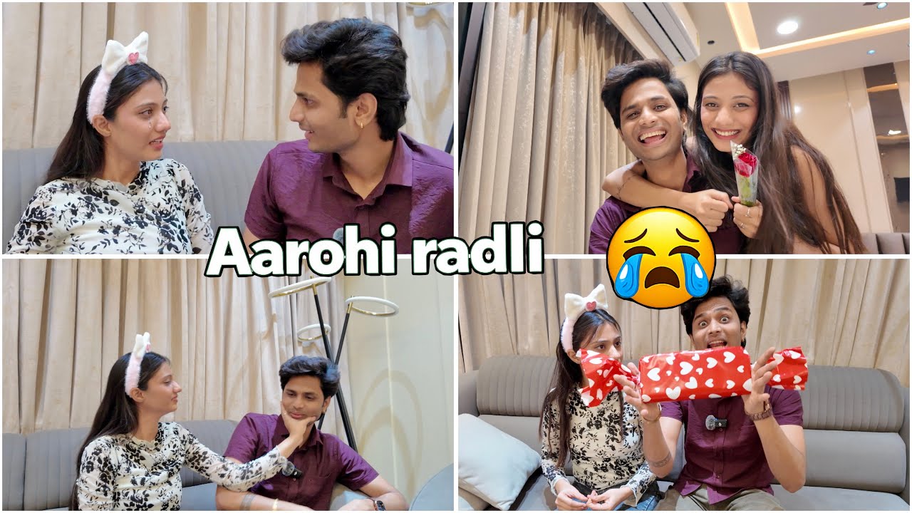 Aarohi radayla lagli 😭 Valentine ch Avdh Moth Surprise 😱