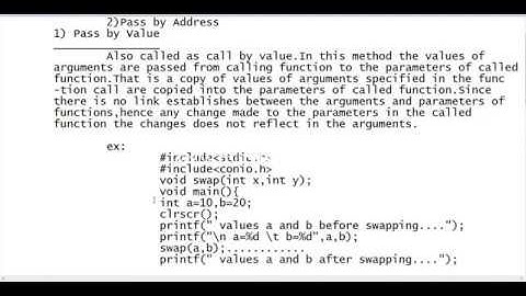 parameter passing in c language