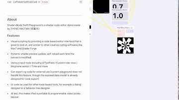 Shader Node Editor Swift Playground Demo