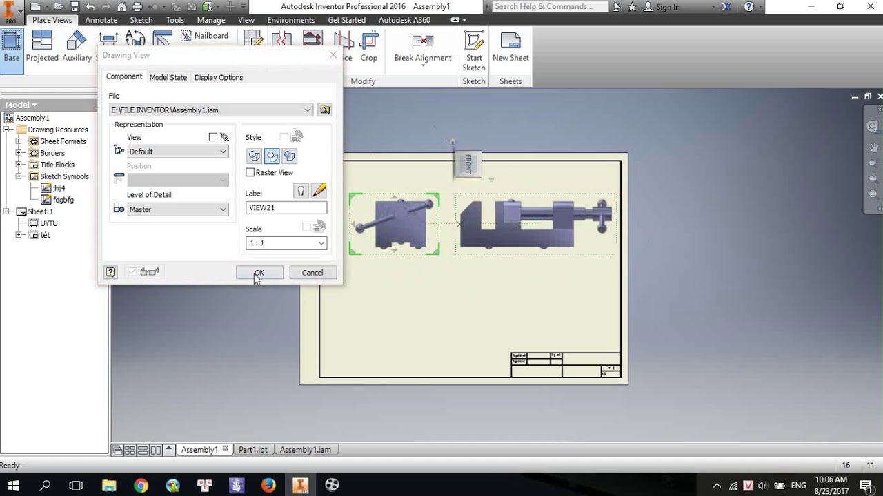Model Annotation Inventor Hướng dẫn sử dụng các lệnh trong thanh annotate (Drawing-Inventor ...
