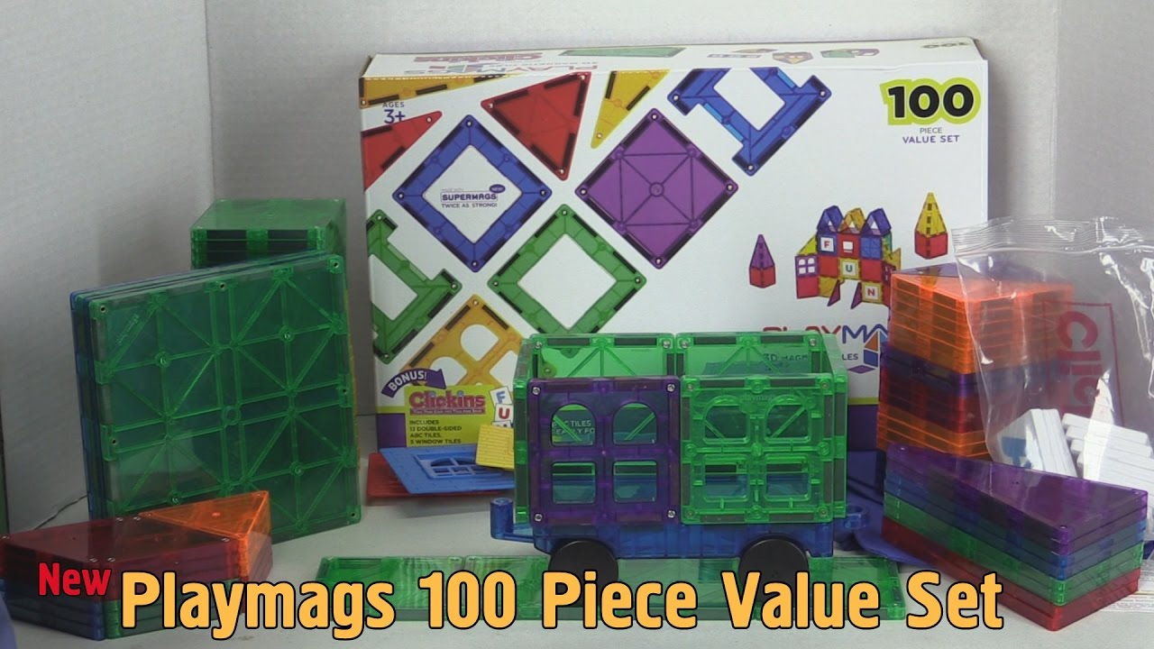 New Improved Playmags 100 Piece Value Set Unboxing and Review 