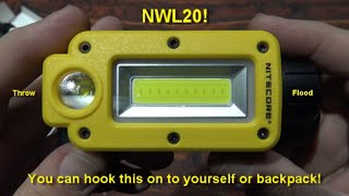 Nitecore NWL20 Work Light Review! (600 Lumens COB Flood Light, 290 Lumens Combination Thrower!)